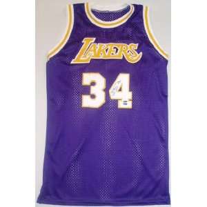 Autographed Shaquille ONeal Jersey   Lakers Purple Custom  