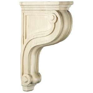 Red Oak Corbels. Narrow Scroll Design Corbel in 3 Sizes with Choice of 
