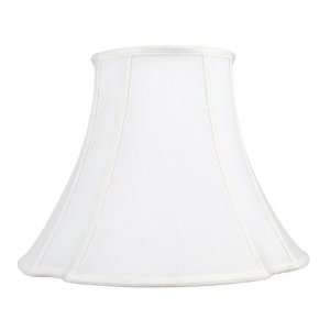   Shade White French Oval Shantung Silk Bell Shade