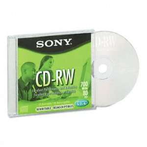  Sony® CD RW Rewritable Disc DISC,CDRW,650MB,3/PK 8003 