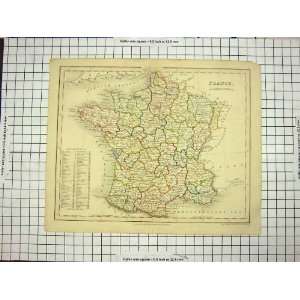  DOWER ANTIQUE MAP c1790 c1900 FRANCE MEDITERRANEAN