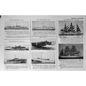  1953 54 Ships Wessel Minesweepers Greece Flags Navy