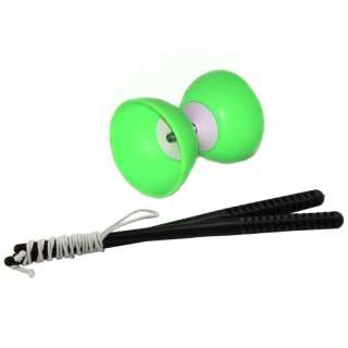 New Juggling Spinning Green Bowl Diabolo + Diabolo hand Sticks 