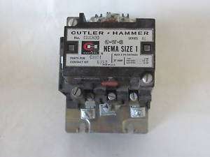 Cutler Hammer C10CN30 3 Phase Contactor NEMA Size 1  