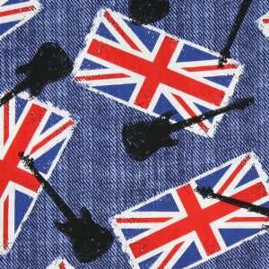   Treasures British Rock Blue Fabric Yardage Arts, Crafts & Sewing