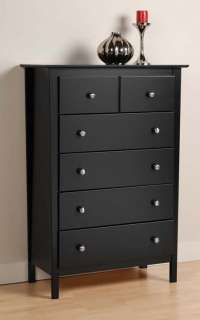 Berkshire 5 Drawer Dresser Chest   Black Furniture NEW  