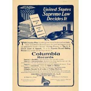   Records U. S. Supreme Court   Original Print Ad