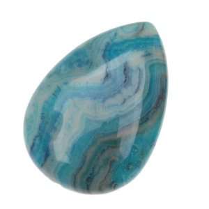  Turquoise Blue Crazy Lace Agate (D) Puff Teardrop Beads 