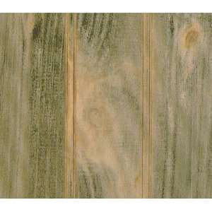  Green Faux Wood Paneling Wallpaper