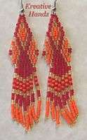 Scrumptious Seed Bead Native Style Earrings 3 Created Here In The USA 