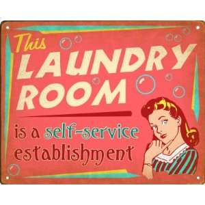  Laundry Room Self Service Retro Sign / Wall Plaque