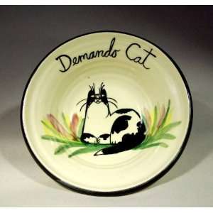   Cat Ceramic Cat Bowl or Plate created by Moonfire Pottery Kitchen