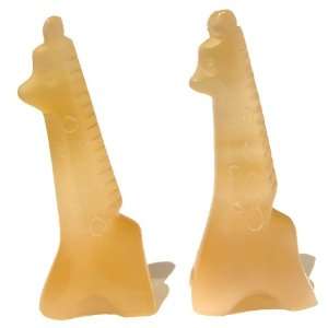 Selenite Giraffe 01 Set of 2 Orange Animal Collectible Crystal Stone 