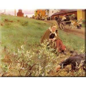   Mora Fair 30x24 Streched Canvas Art by Zorn, Anders