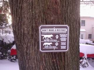 Gray Wolf Sign Coyote Warning Sign Trail Marker Sign  