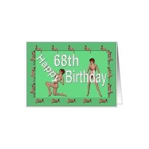  68th Birthday Pin Up Girls, Green Card Toys & Games