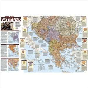   RE0620316T Map Of Balkans Reference Map   Tubed Toys & Games