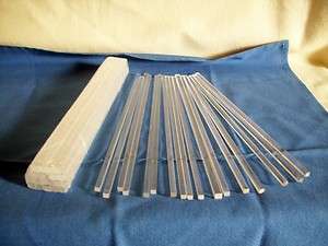   Acrylic 9 & 9 1/4L x 3/16 Square Rods For Home/Work Craft Projects