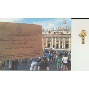 Brass Crucifix with Jesus Blessed by Pope Benedict XVI on 6/1/2011 3/4 