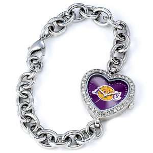  Ladies NBA Los Angeles Lakers Heart Watch Jewelry