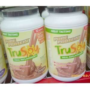  Tru Soy Pure Protein Chocolate Soy powder 2 lbs Health 