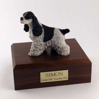     Spotted Black   Dog Figurine Pet Cremation Urn   
