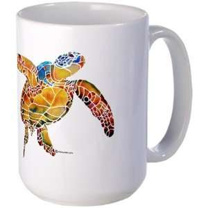 Sea Turtle Art Large Mug by 