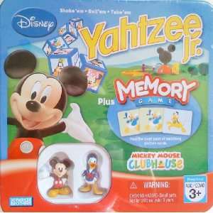   Mouse Clubhouse YAHTZEE JR GAME TIN Plus Memory Game Toys & Games