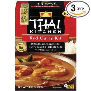 THAI KITCHEN Curry Kit, Red, 14.85 Ounce (Pack of 3)  
