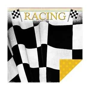 Scrappin Sports School Double Sided Paper 12X12 Racing 