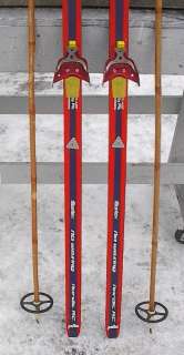 Cross Country 70 Skis 3 pin 180 cm +Poles TOURING WAXLESS  