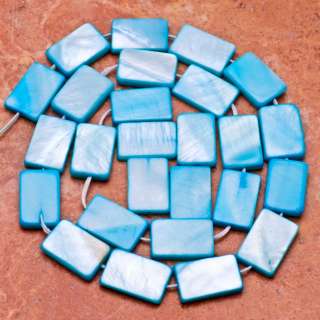 15x10mm Mother Of Pearl Shell Rectangle Beads 15 1/2  