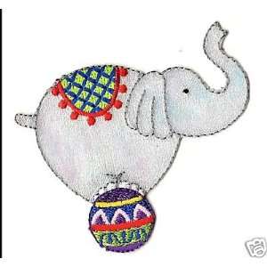 Cute Critters/Circus Elephant on Ball Iron On Applique