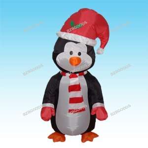  4 Foot Christmas Inflatable Cute Standing Penguin with 