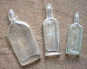   Ground Dug Cork Mouth Bottles Sauers Extract & 2 unknown  