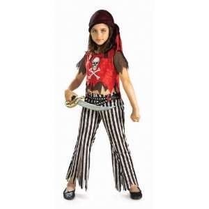  Girls Pirate w/ Scarf Crop Top Child Costume Toys & Games
