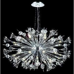  Cyclone Collection 44 Light 46 Chrome Crystal Pendant 