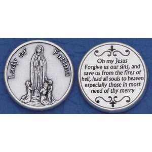  Catholic Coins Lady of Fatima with Prayer