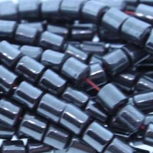  Hematite  Cylinder Plain   3mm Height, 5mm Width, Sold by 