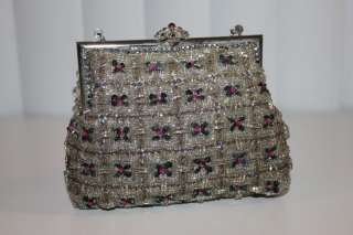 LARISA BARRERA $825 Jeweled CLUTCH Shoulder BAG  