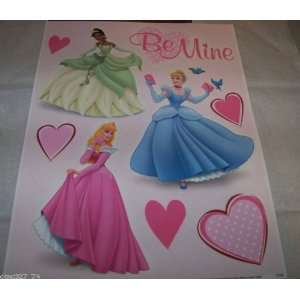  Disney Princesses BE MINE Valentines Day Color Clings 