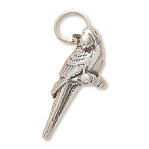 Scarlet Macaw Parrot Sterling Silver Charm