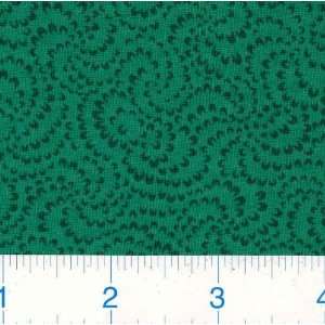  45 Wide Scallope Swirls Green Fabric By The Yard Arts 