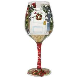  Home For The Holidays Wine Glass by Lolita Kitchen 