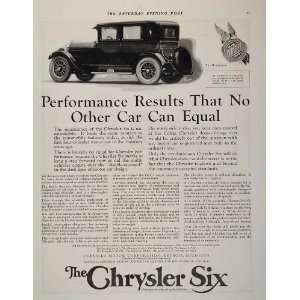 1924 Ad Vintage Chrysler Six Brougham Car Frank Quail   Original Print 