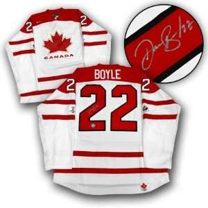  Dan Boyle Team Canada Autographed/Hand Signed Olympic Gold 