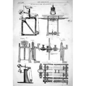  1867 WORSSAMS SAW SHARPENER MACHINERY DIAGRAMS 