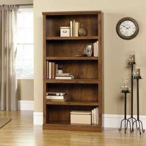  Sauder Oiled Oak 5 Shelf Bookcase