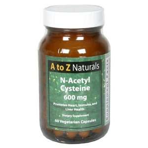  A to Z Naturals N Acetyl Cysteine, 600 mg, Vegetarian 