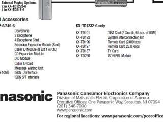 descriptions panasonic kx td290 pri isdn module for kx td1232